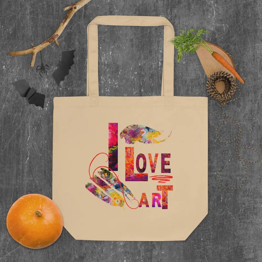 Love Art Eco Tote for art students moms daughters friends art teachers product image (4)