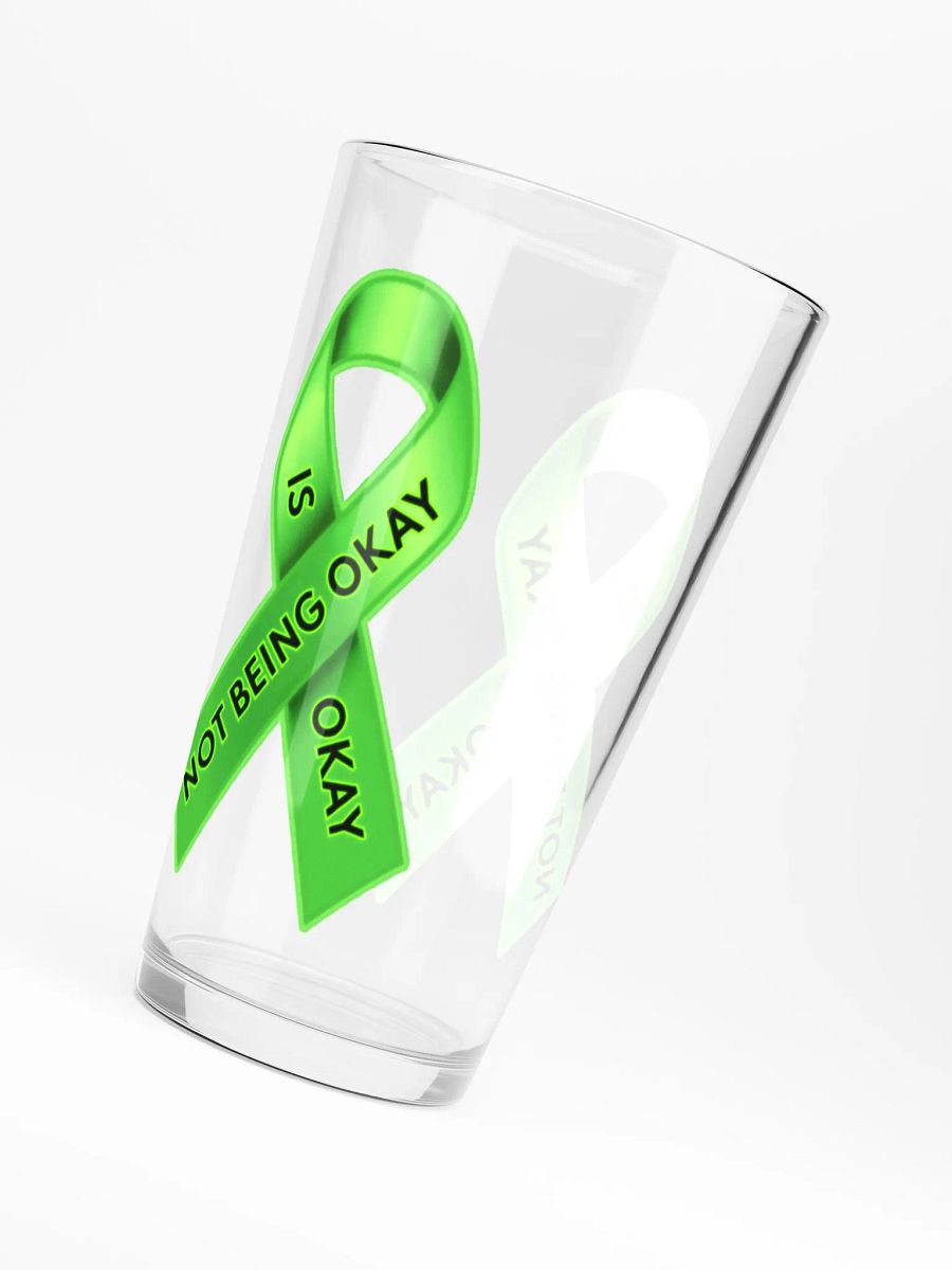 Green Ribbon Awareness Shaker Pint Glass product image (6)