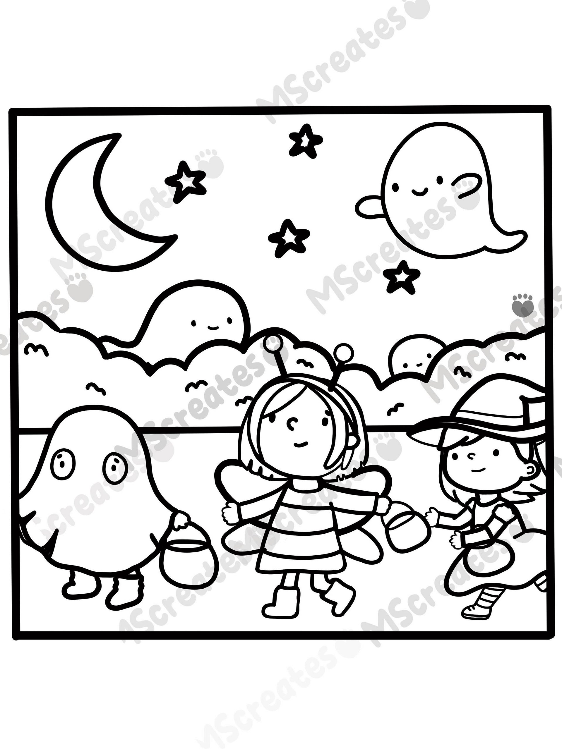 Halloween coloring page product image (1)
