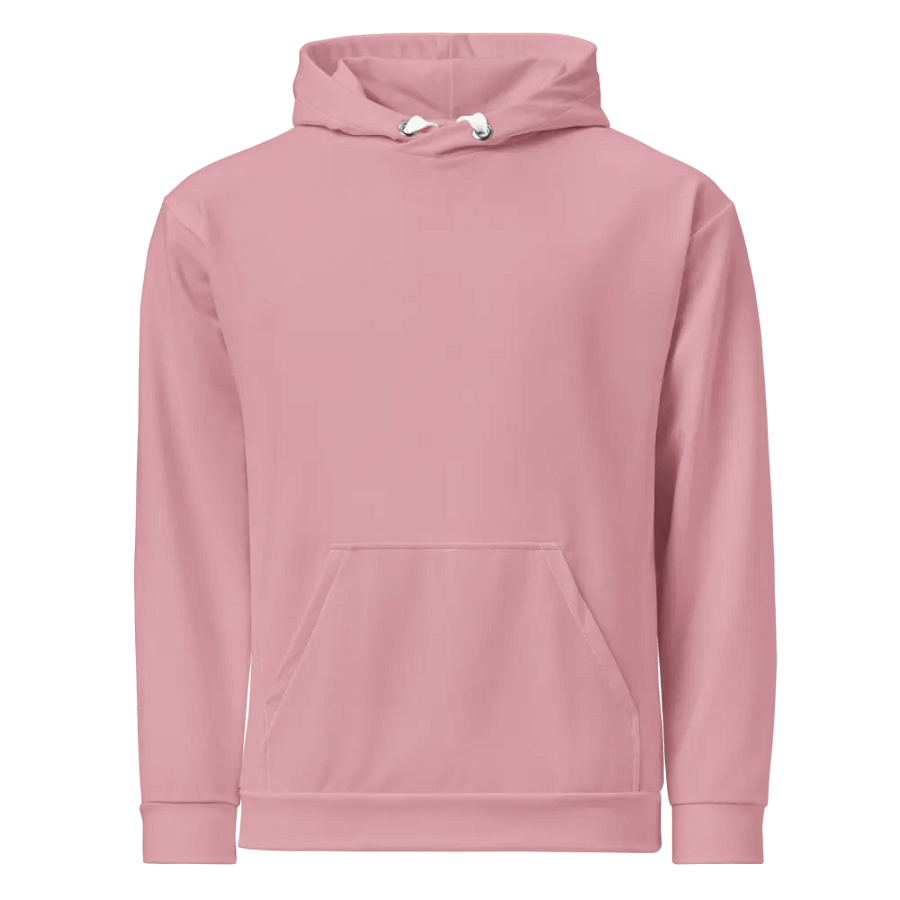 Plain Dusty Light Pink Soft Summer Unisex Recycled Polyester Heavyweight Premium Hoodie by Treasure Pie product image (1)