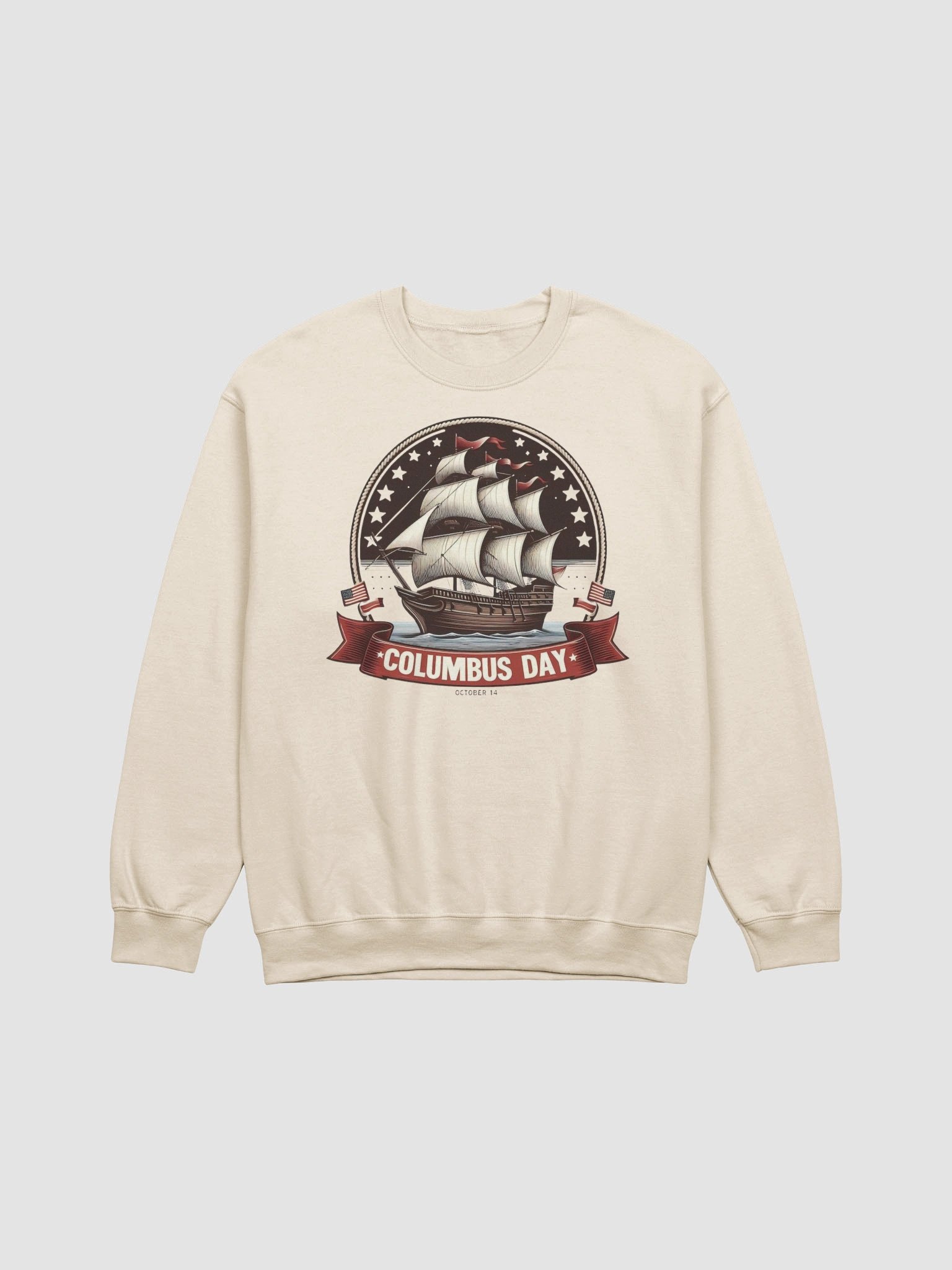 Columbus Day Sailing Ship Sweatshirt product image (1)