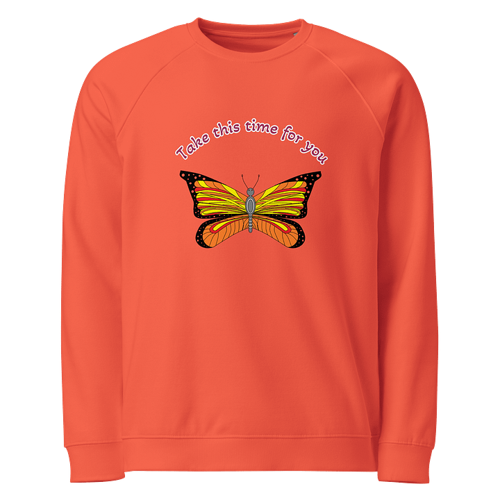 Butterfly Serenity Organic Raglan Sweatshirt product image (13)