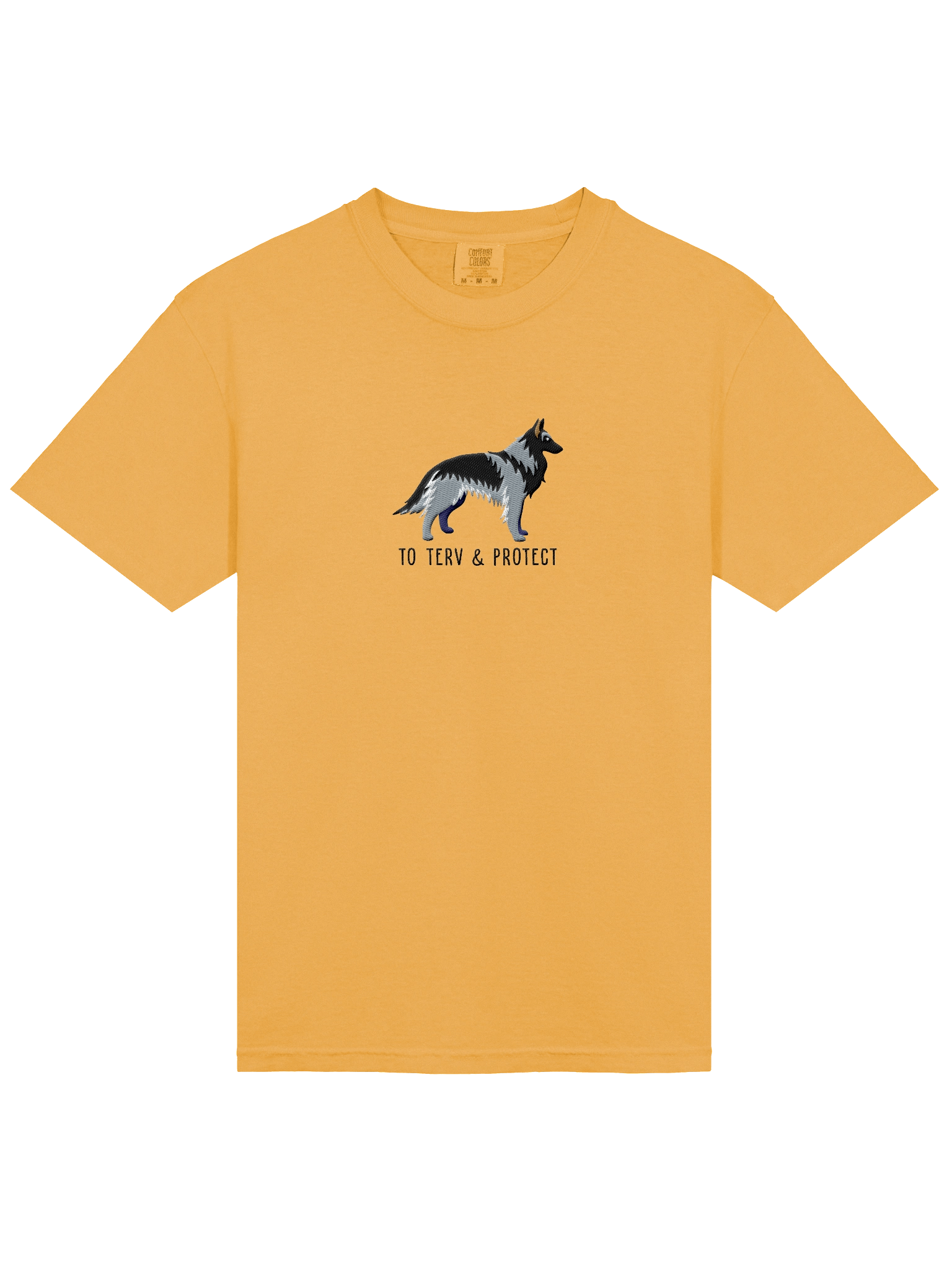 To Terv and Protect T-Shirt(Embroidered) of a Belgian Tervuren(Gray) product image (23)