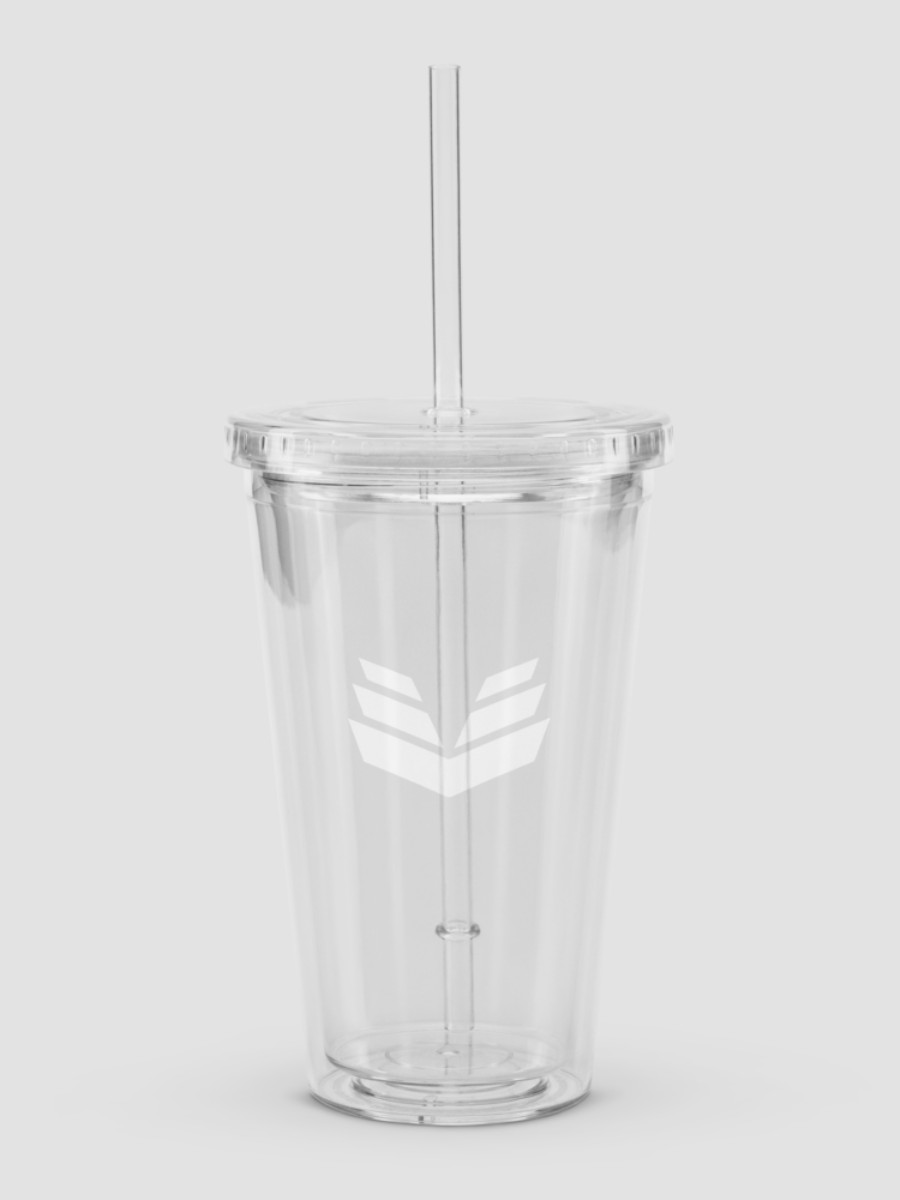 Double Wall Clear Plastic Tumbler - White product image (3)