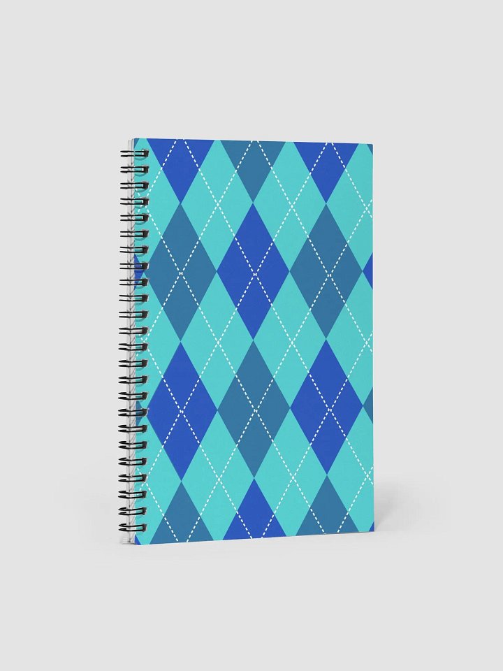 Blue Argyle Spiral Notebook product image (1)