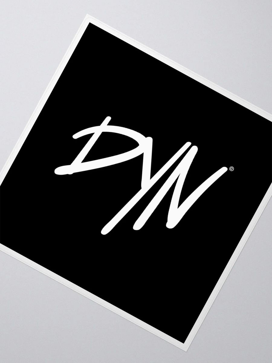 DYN Logo Sticker (White) product image (2)