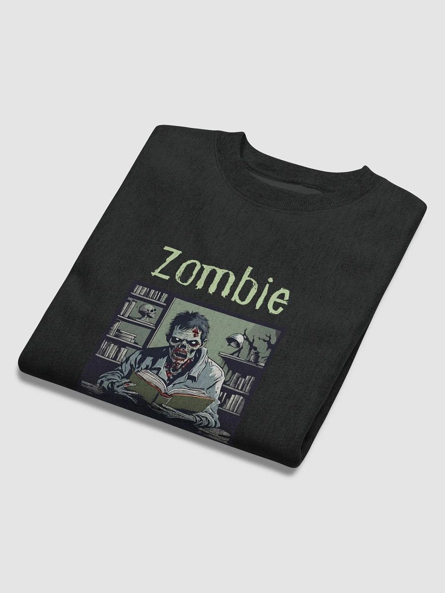 Zombie Book Lover Man Black Sweatshirt product image (6)