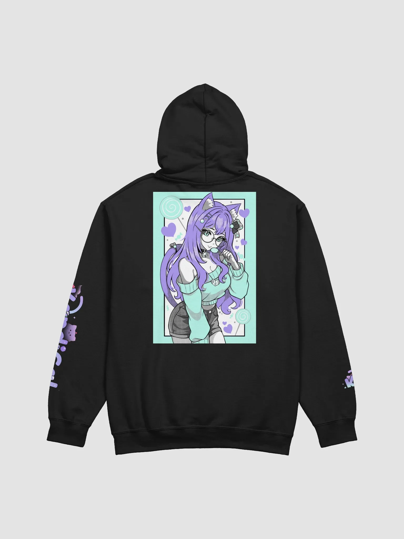 Kandi Waifu Hoodie - Black ONLY Design (S-5XL) product image (2)