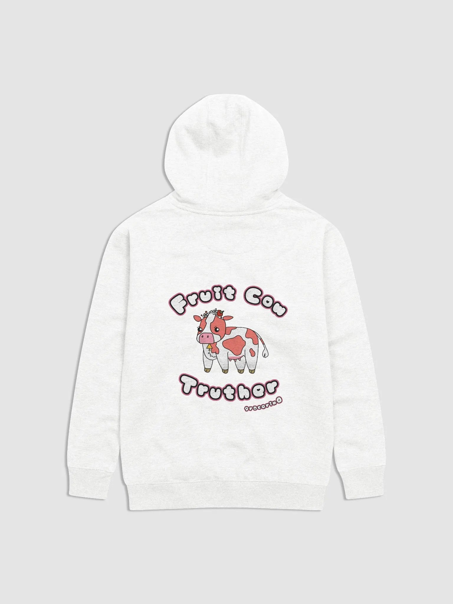 Fruit Cow Truther Hoodie (White) product image (2)
