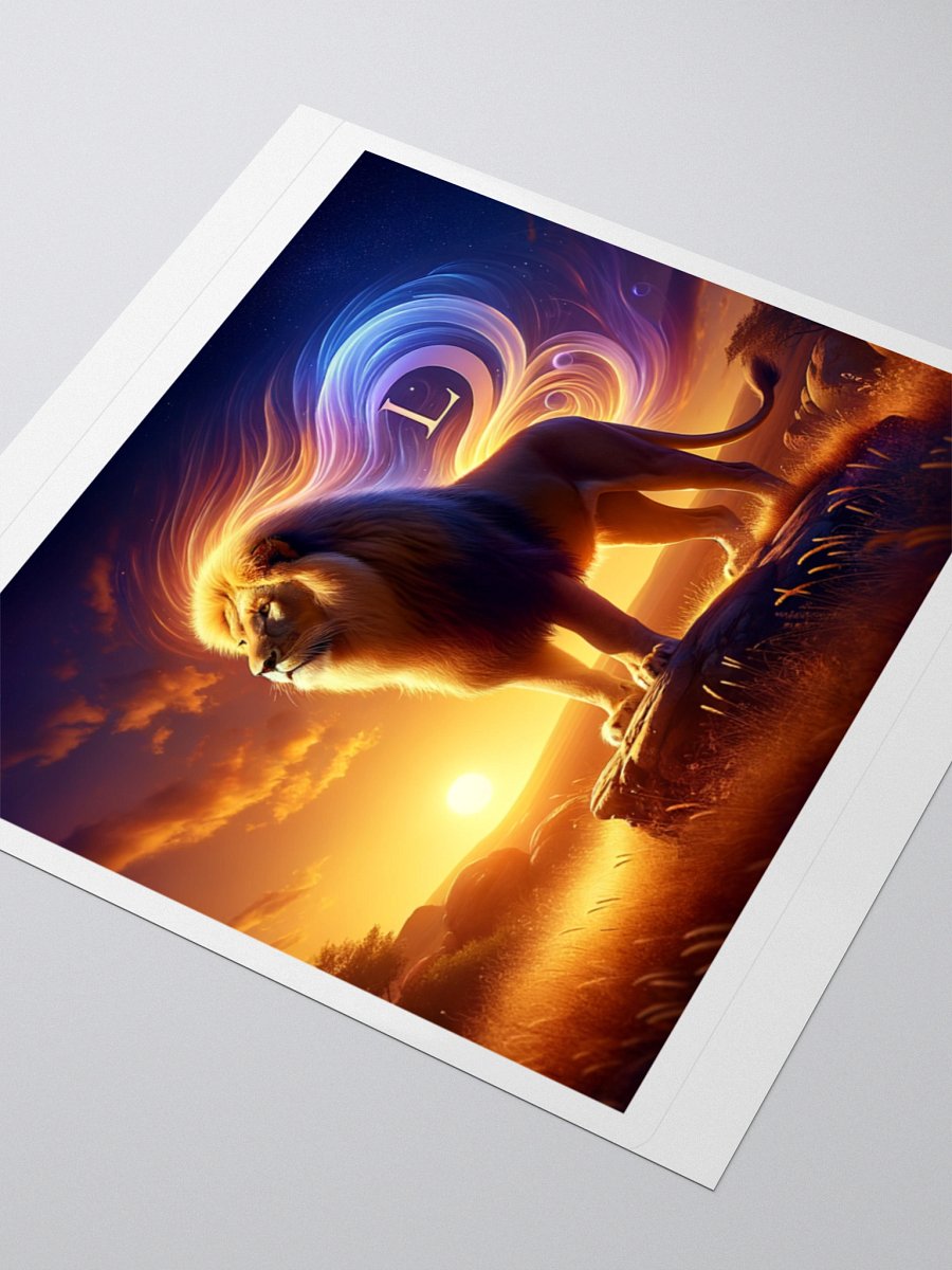 Leo Lion Sunset Vinyl Sticker - Exclusive Design | TDS Music product image (9)