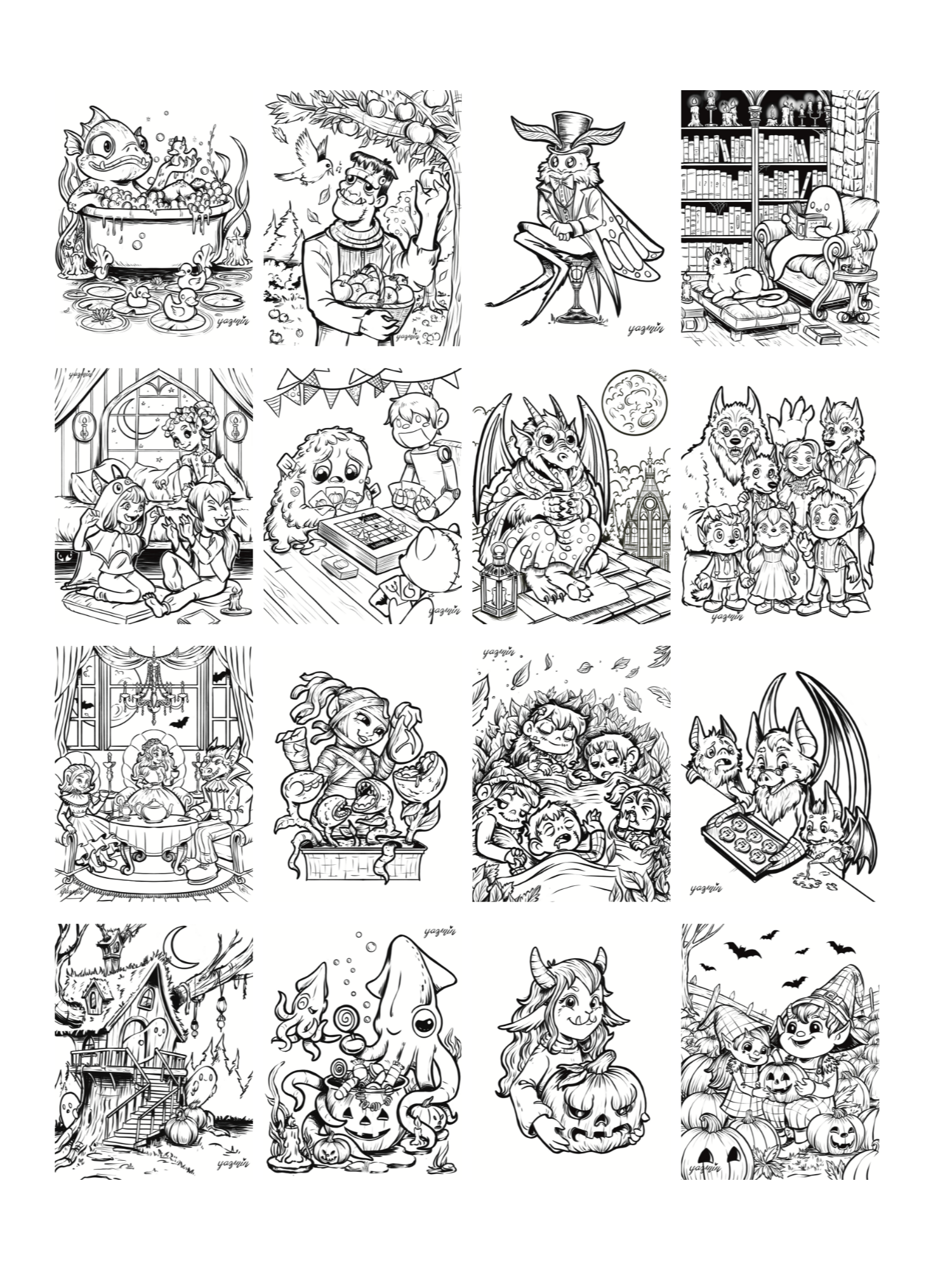 *Cozy Monsters Halloween Printable Coloring Book – Perfect for Spooky Fun! product image (2)