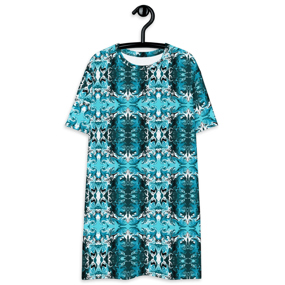 Blue Swirl T-Shirt Dress product image (5)