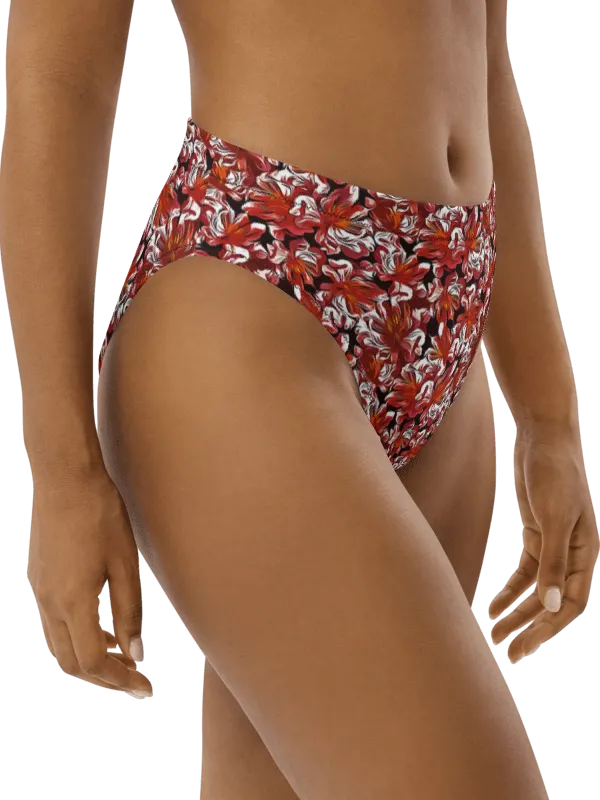 Fire Flower | Recycled High Waisted Bikini Bottom product image (2)