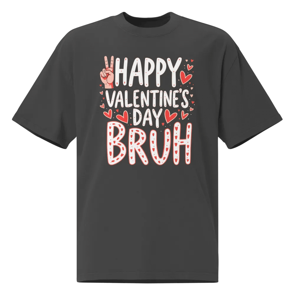 Peace & Love Valentine's - Oversized Faded T-Shirt product image (1)