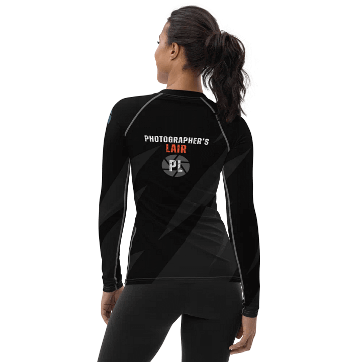 Shoot Edit Caffeine Repeat Ladies Rash Guard Tee product image (2)