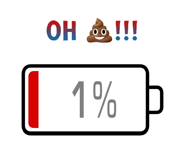 Oh Shit!!! with Battery at 1% T-Shirt product image (2)