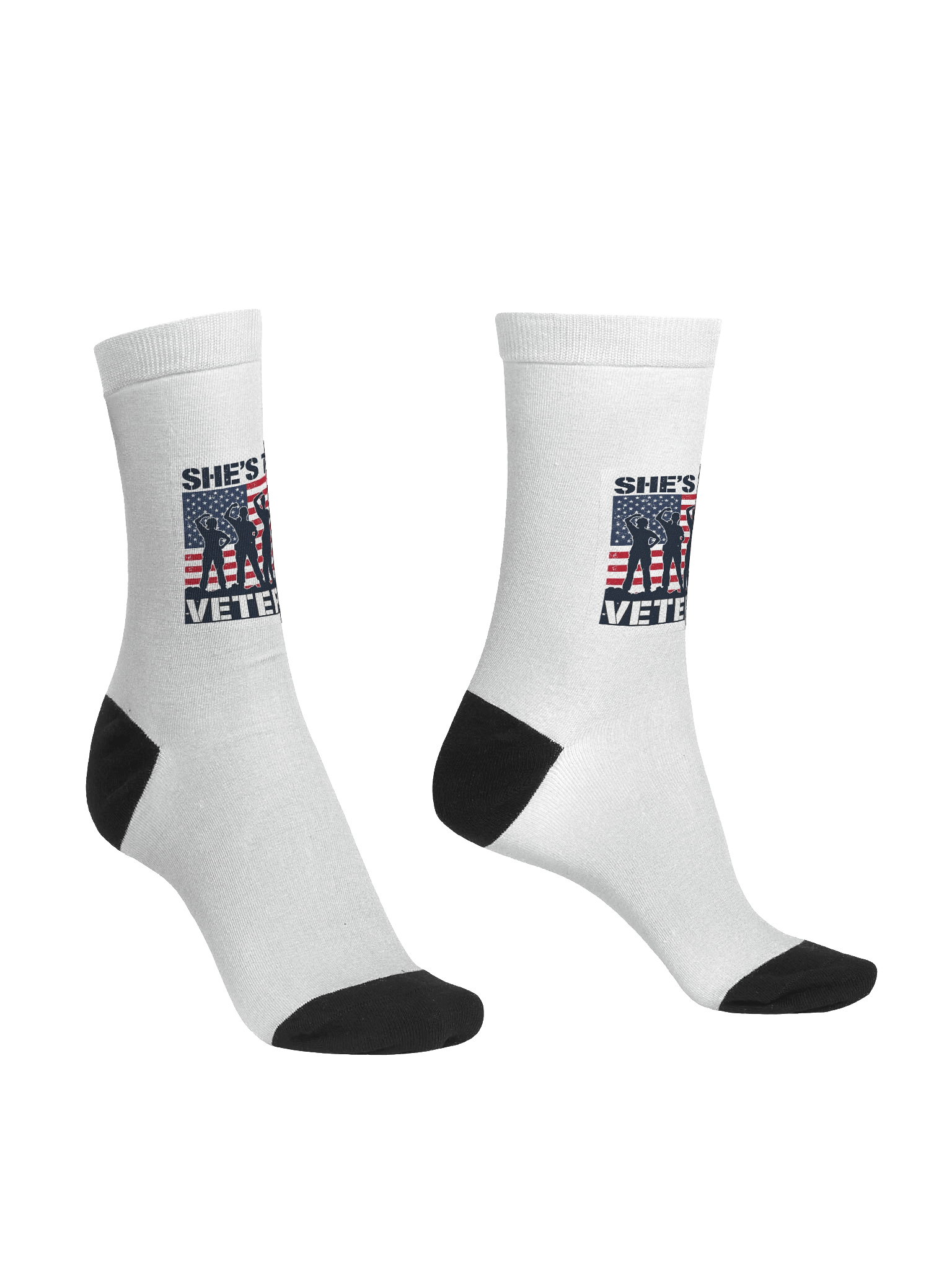 She’s The Veteran Premium Sustainable Crew Socks product image (3)