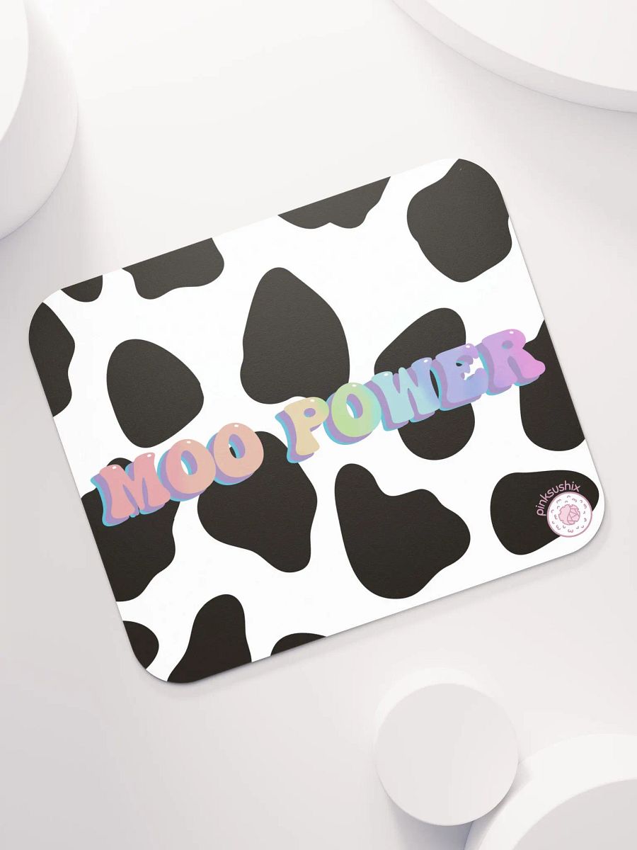 Rainbow Moo Power Cow Print Classic Mouse Pad product image (7)