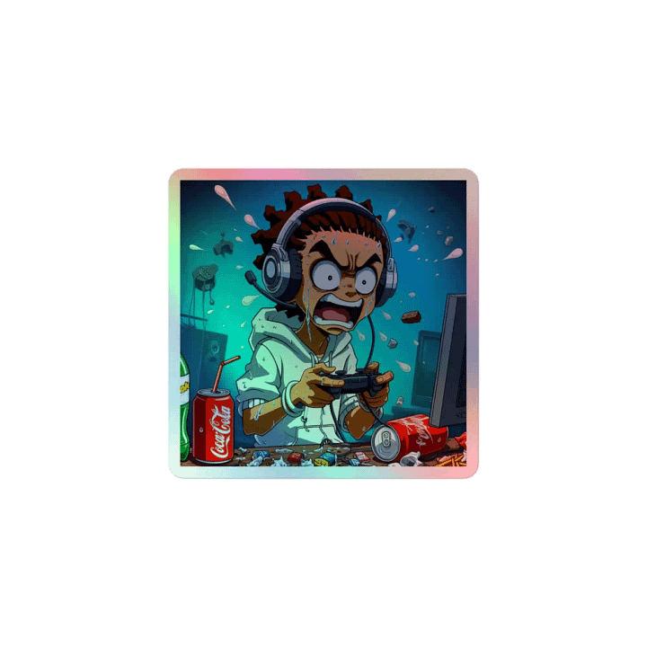 Intense Gamer Holographic Sticker Sheet product image (1)