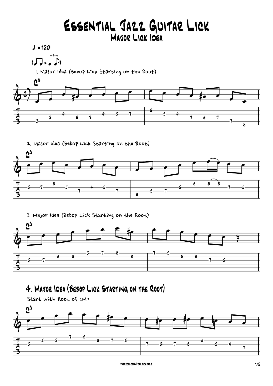 Essential Jazz Lick 50 (PDF & Guitar Pro) product image (3)