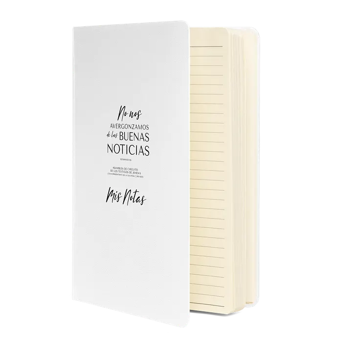 'No nos avergonzamos de las buenas noticias' Hardcover Notebook product image (12)