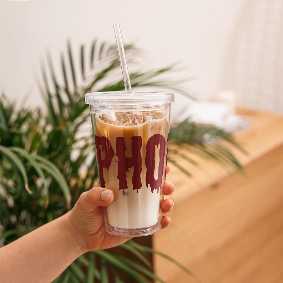 Xaphora Drip Clear Acrylic Cup w/ Straw product image (8)