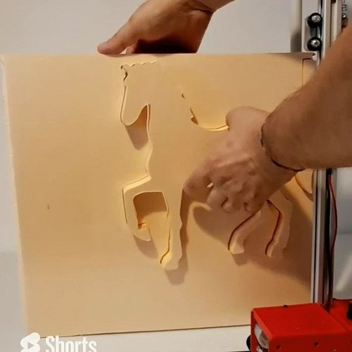 Styrofoam art - horse - costycnc hobby foam cutter cnc machine #art #styrofoam #cnc