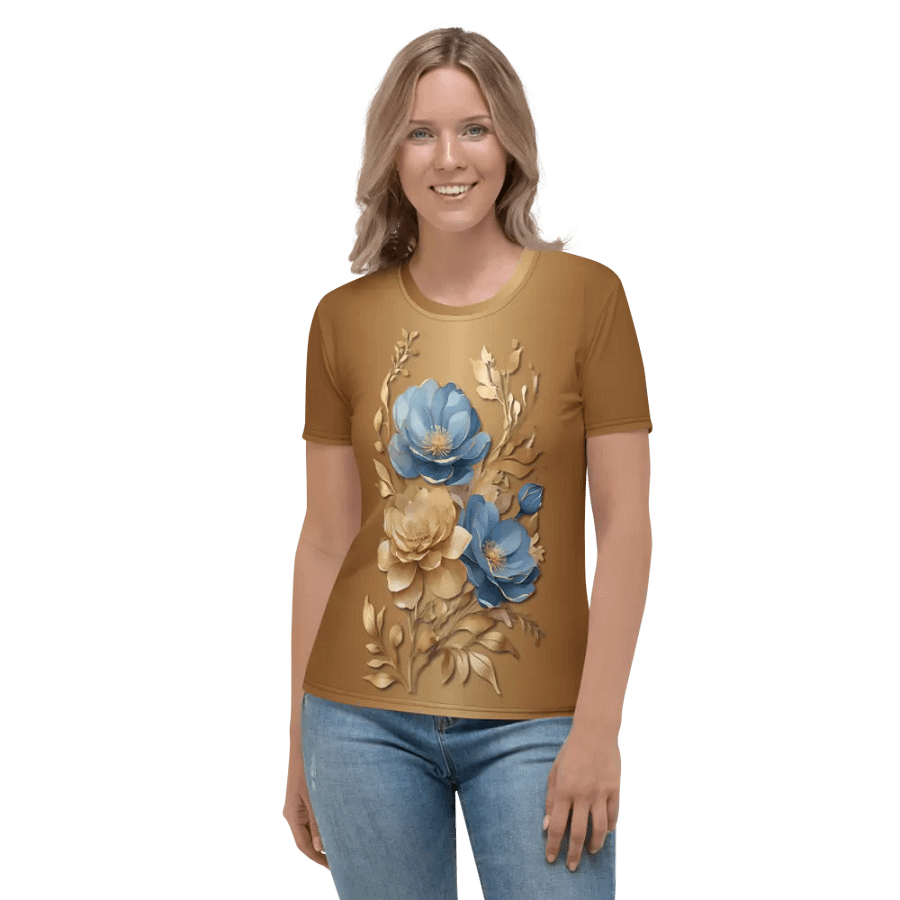 Floral Themed All Over Print T-shirt product image (2)