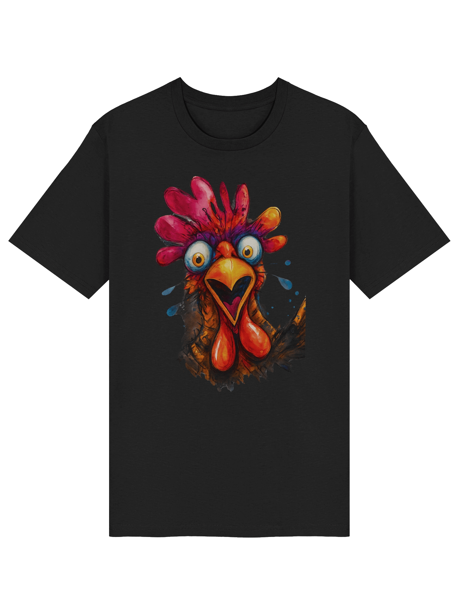 Vibrant Rooster Illustration Organic T-Shirt product image (21)