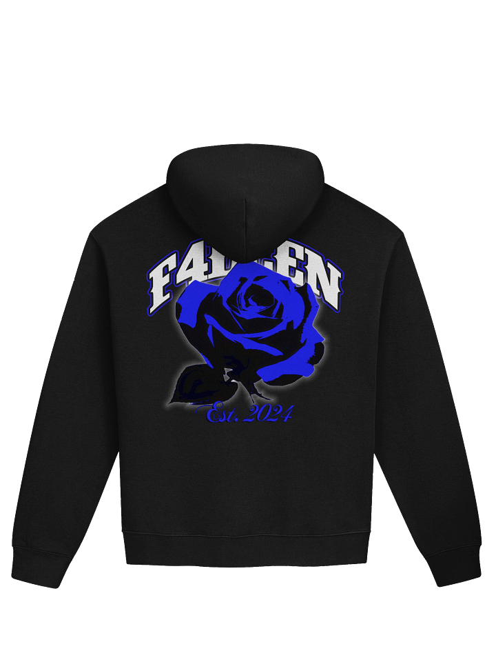 F4LLEN Blue Flower Hoodie [ Black ] product image (2)