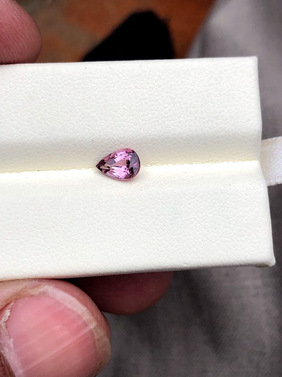 BURMES SPINEL PINK COLOR PEAR SHAPE CUT GEMSTONE FOR JEWELRY, 0.80 CRT product image (6)