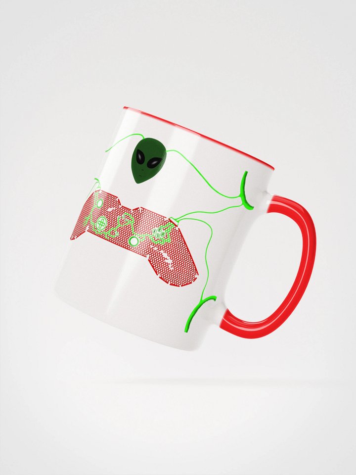 Neon Alien Game Controllers Ceramic Mug product image (3)
