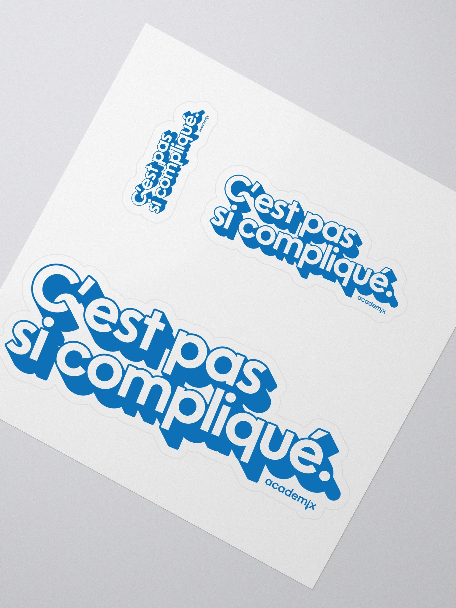Sticker C'est pas si compliqué. Bleu product image (2)