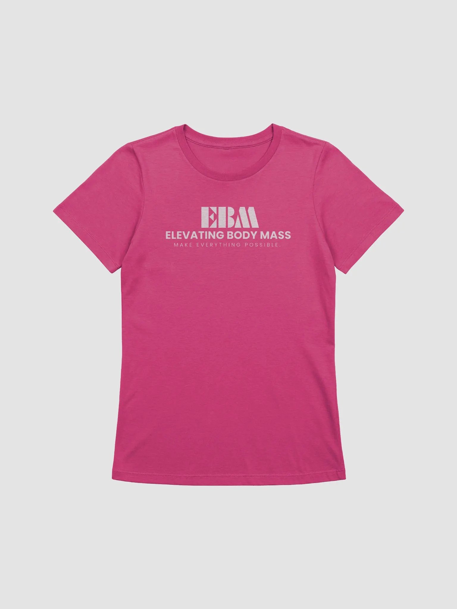 EBM Women's Supersoft Relaxed-fit Tee (White Logo) product image (1)
