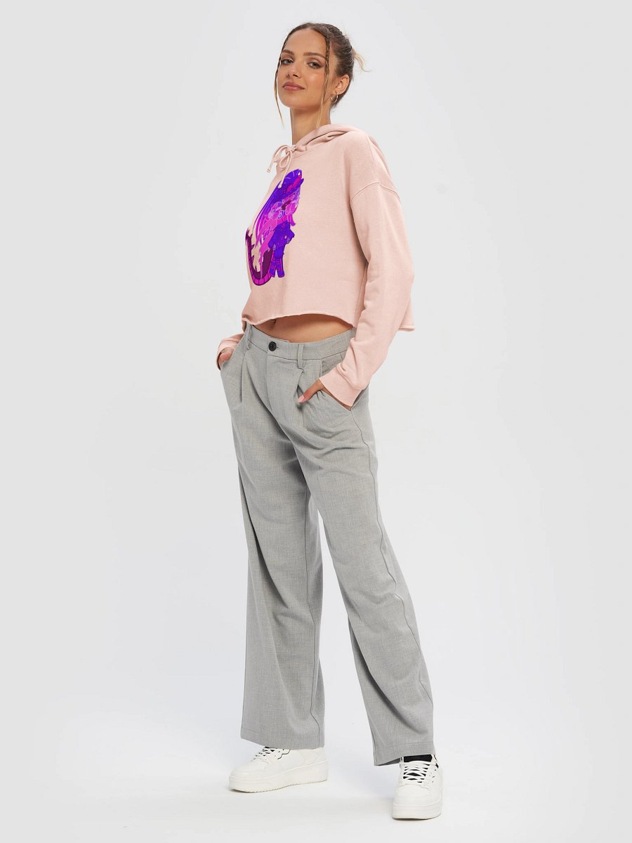 Pink Evolved Women's Lightweight Cropped Hoodie product image (5)