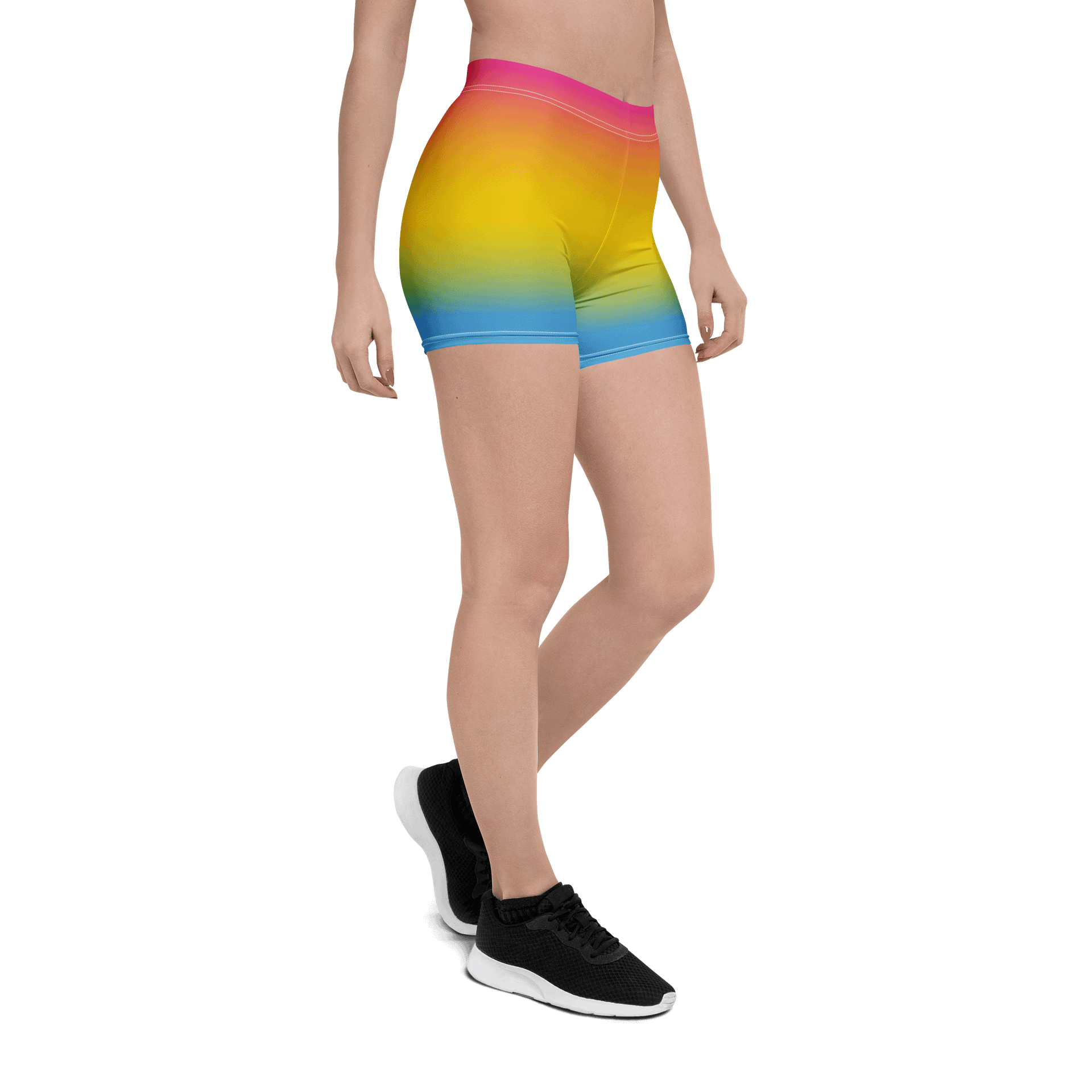Pansexual Pride Gradient Bike Shorts product image (6)