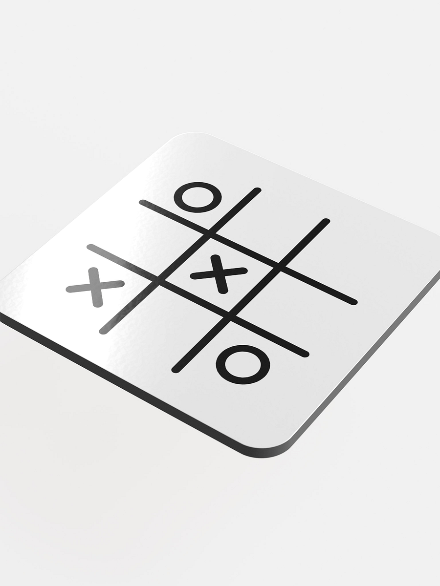 Tic Tac Toe Cork Coaster – Eco-Friendly Minimalist Drink Mat with Gloss Finish product image (3)