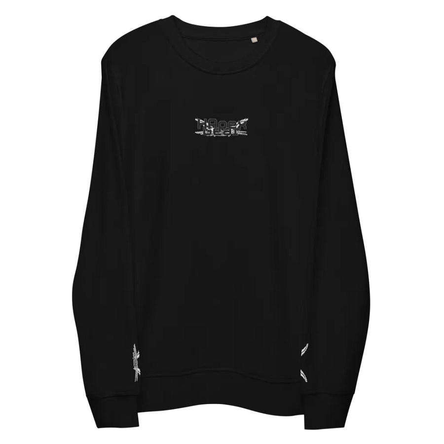 Unisex Organic Sweatshirt - Embroidered - Black HApex Gear Black Logo product image (8)