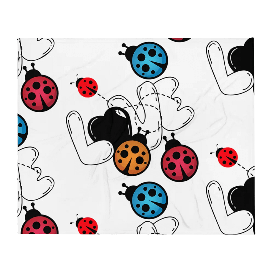 Whimsical Ladybug Scatter Throw Blanket product image (1)