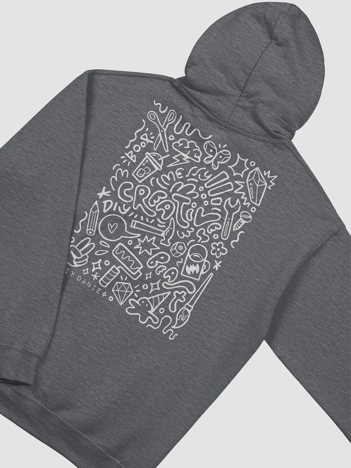 CREATIVE CHAOS HOODIE - White txt product image (1)