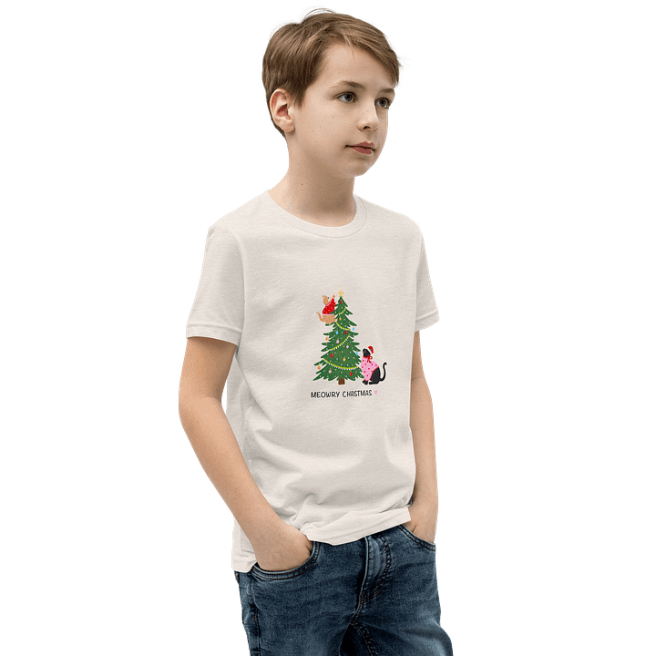 Meowry Christmas Kids T-shirt product image (8)