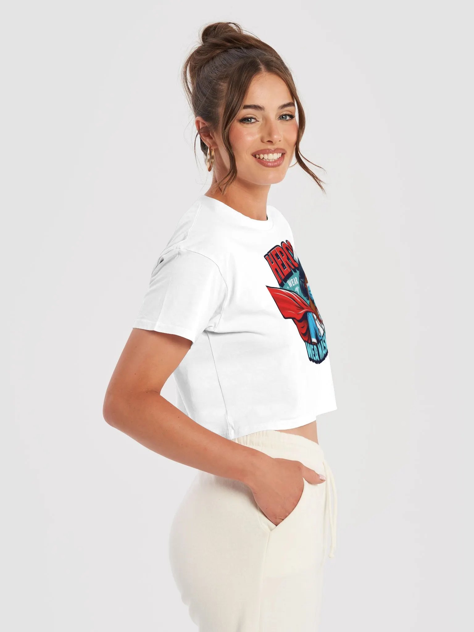 Professional Nurse: Heroic Nurse Tribute Women's Premium Crop Top product image (36)
