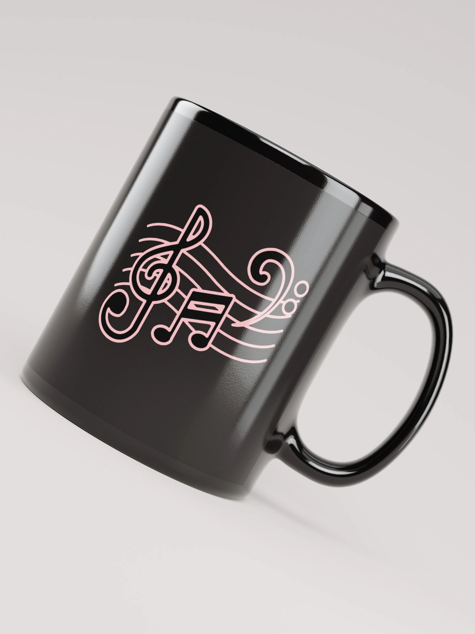 Vibrant Musical Notes Magic Mug Black product image (8)