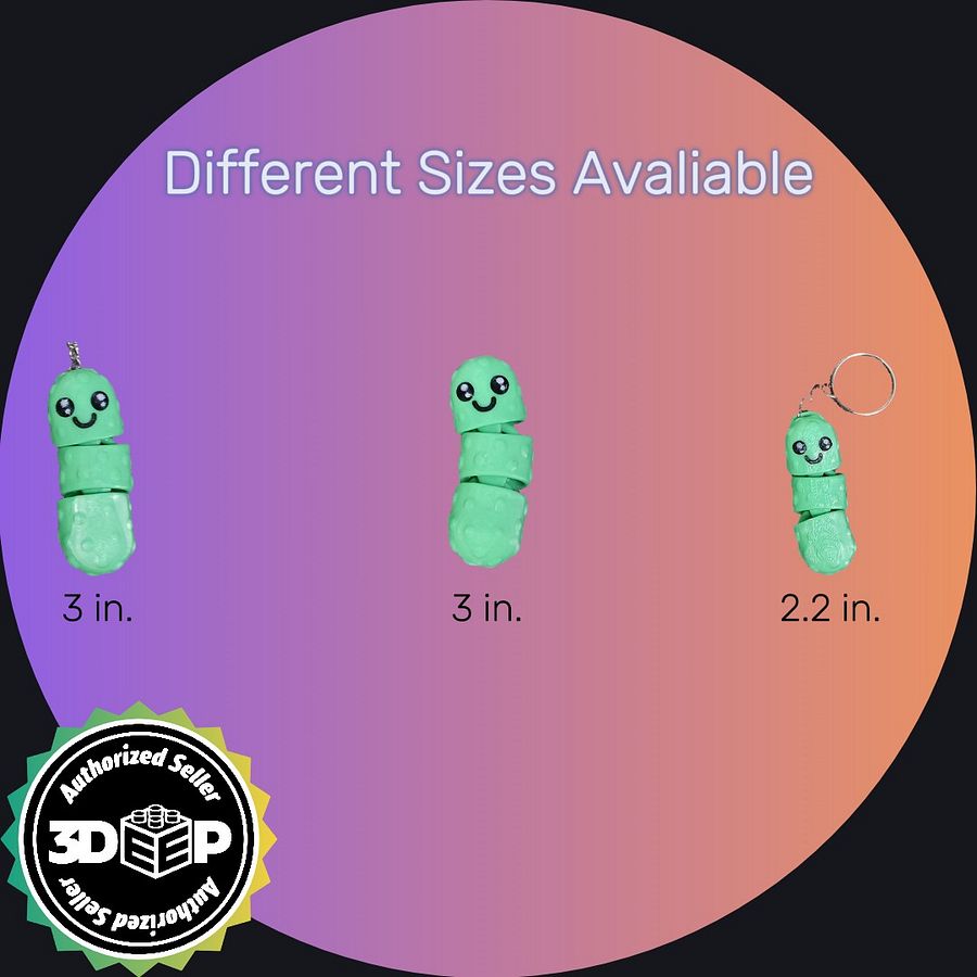 Flexi Pickles & Pickle Keychains – Articulated Fidget Toy in Multiple Sizes | Cute Pickle Gift for All Ages product image (4)