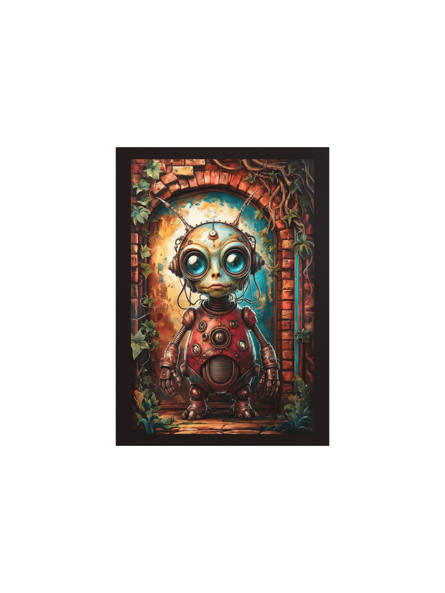 Steampunk Alien Robot Poster – Retro-Futuristic Sci-Fi Wall Art product image (2)