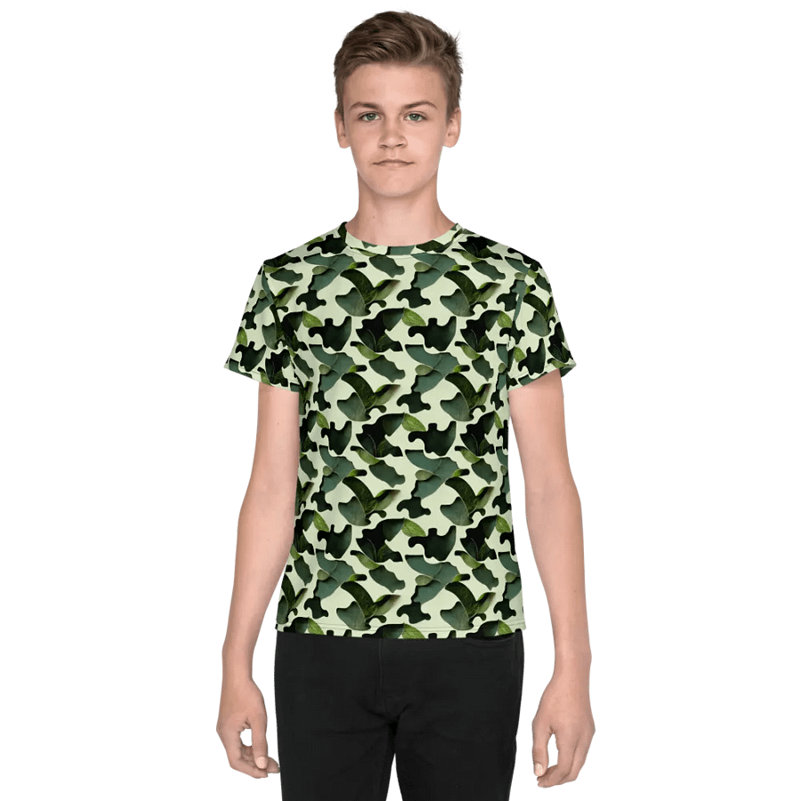 Super Modern Youth Crew Neck Camo T-Shirt product image (1)