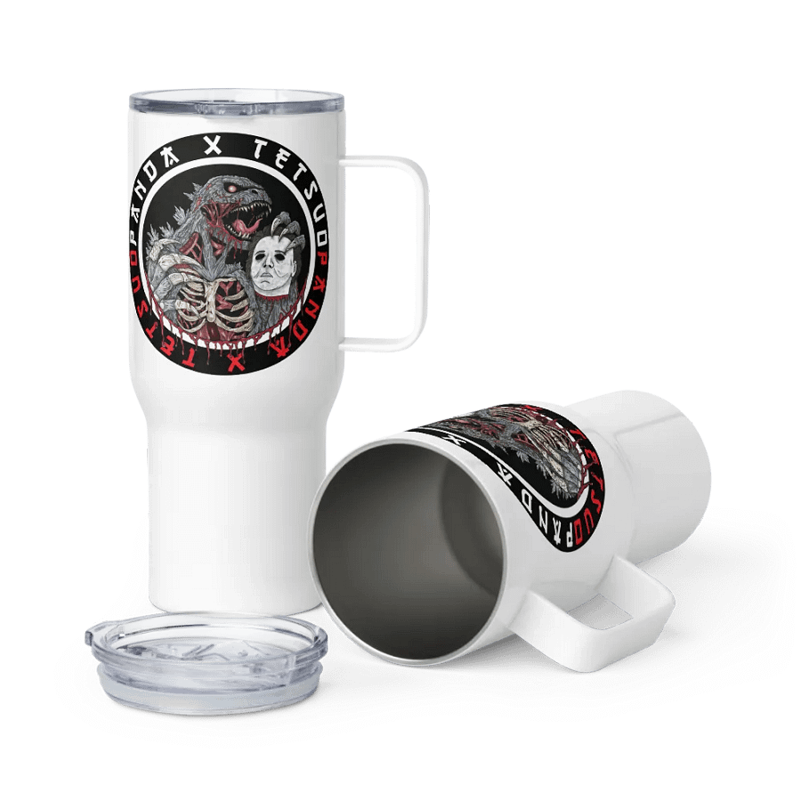 God of Carnage Travel Mug with a Handle (Northern Lotus Design) product image (6)