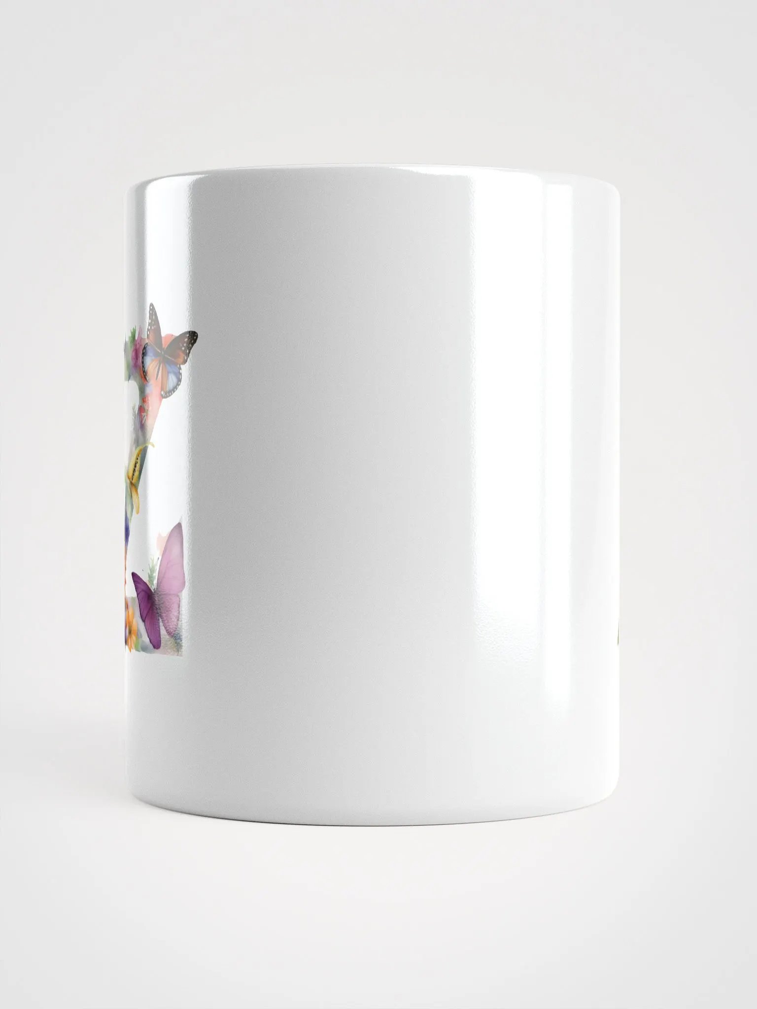 Letter Z Monogram Floral Fantasy White Glossy Mug product image (15)