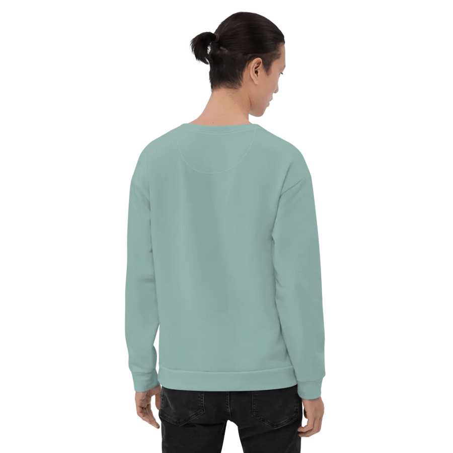 Plain Light Teal Green Soft Summer Unisex Recycled Polyester Heavyweight Premium Sweatshirt by Treasure Pie product image (8)