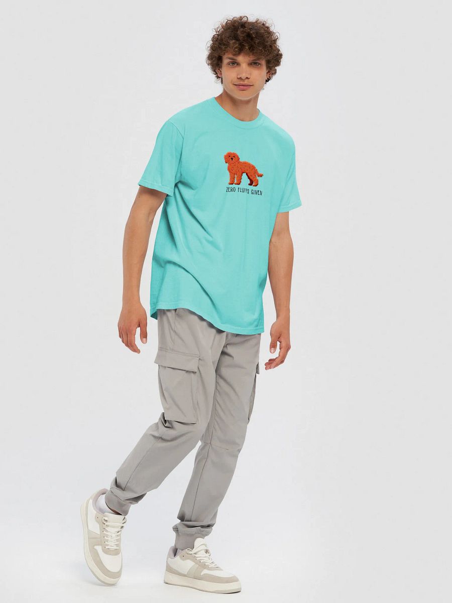 Zero Fluffs Given T-Shirt(Embroidered) of a Cockapoo(Red) product image (31)